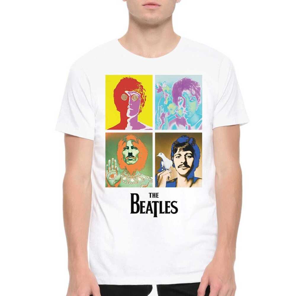The Beatles Pop Art T-Shirt White